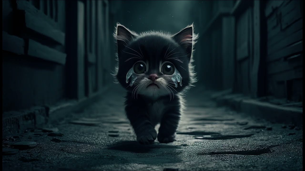Lucky Kitten! Rescued Homeless Kitten Story | PART 1 #cat #aicat   #tranding