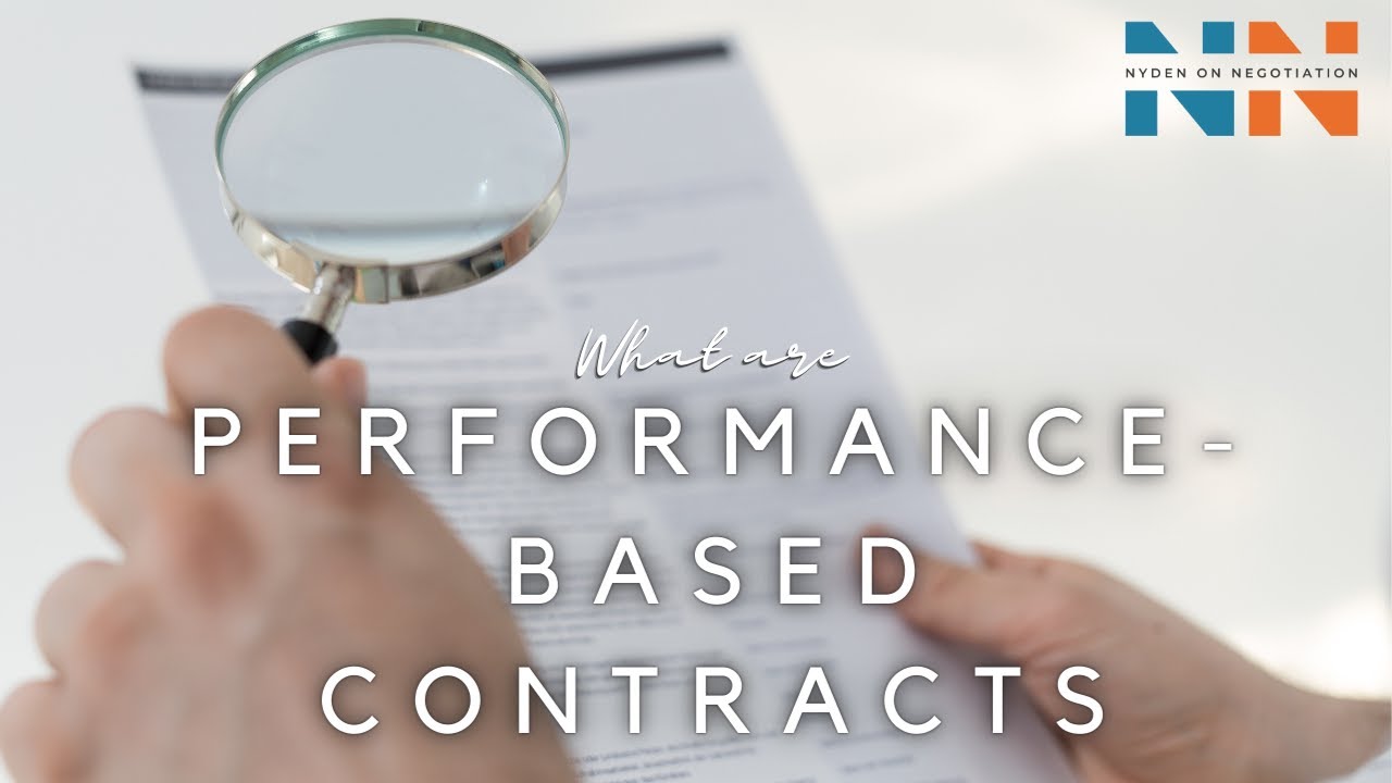 What is a performance-based contract?