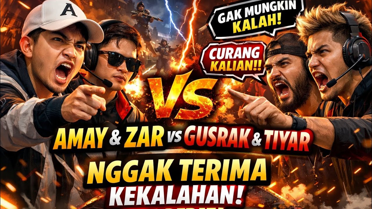 Amay & Zar vs Gusrak & Tiyar Ful debat skor akhir 5-4 (Menang Amay & Zar) Sumber video : Aura Amay