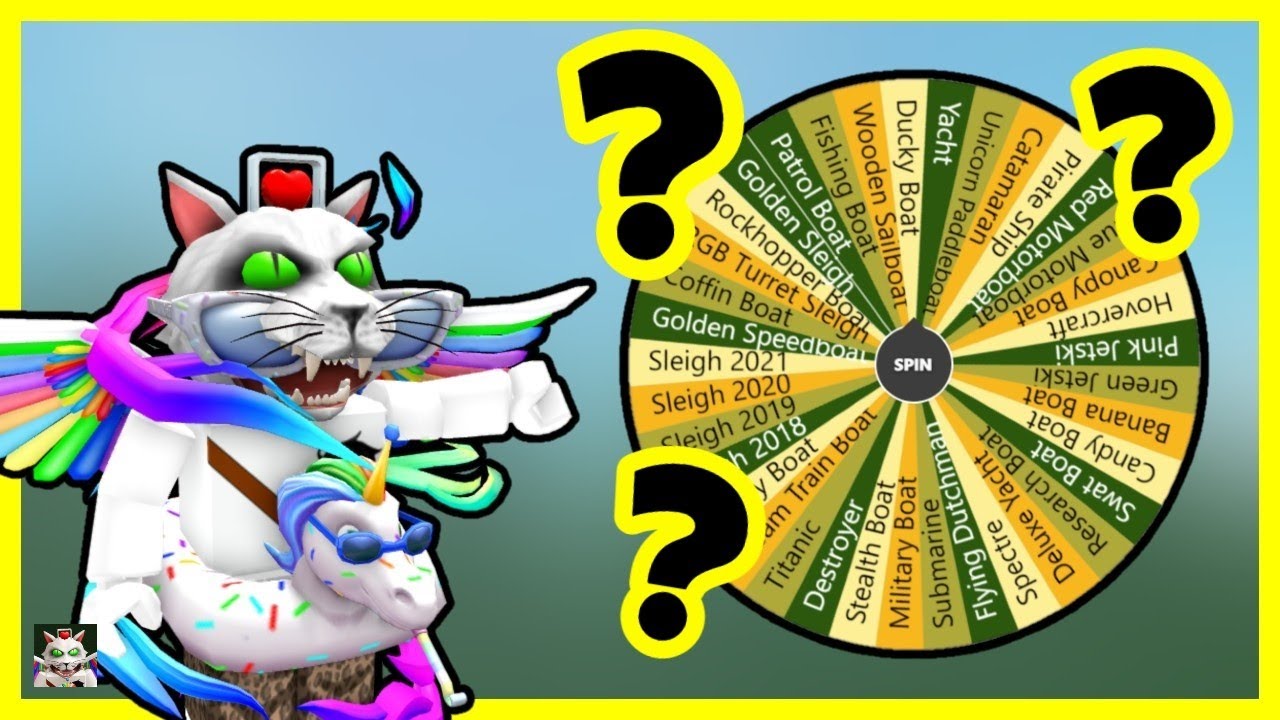 Mystery Wheel picks my boat - SharkBite (Roblox)!
