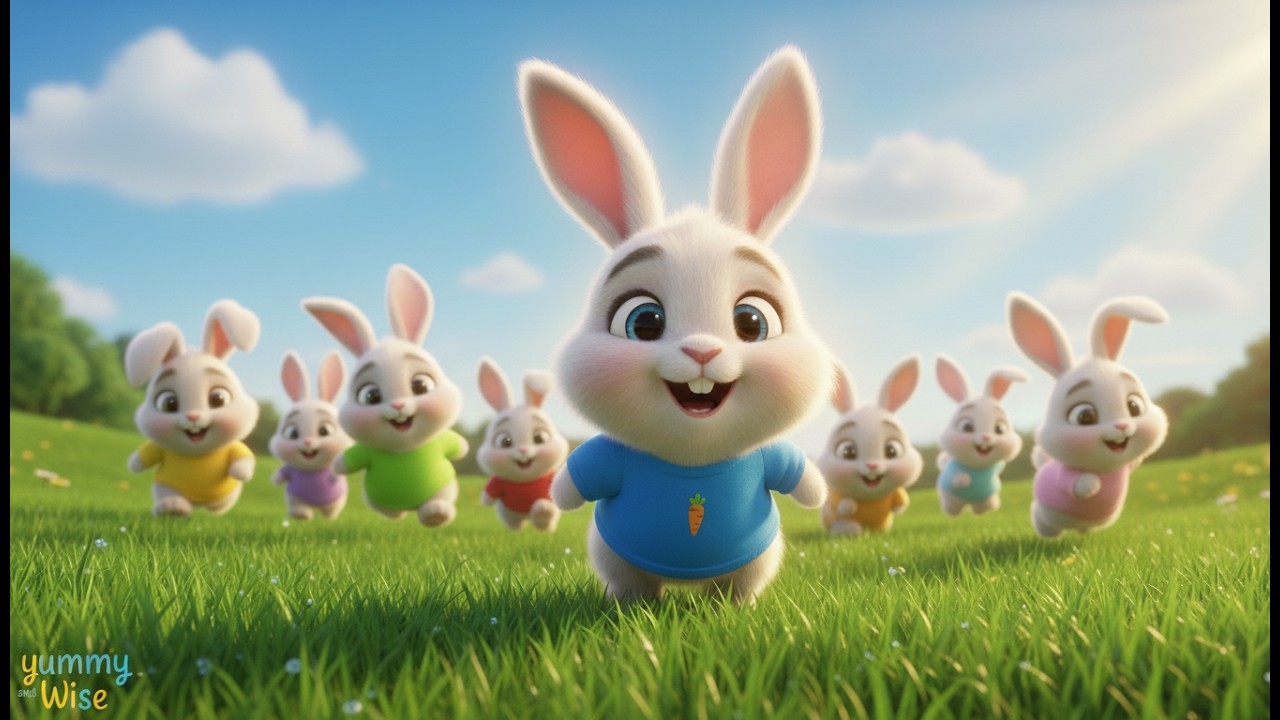 Ten Little Bunnies 🐰 | Super Cute Counting Song for Kids!