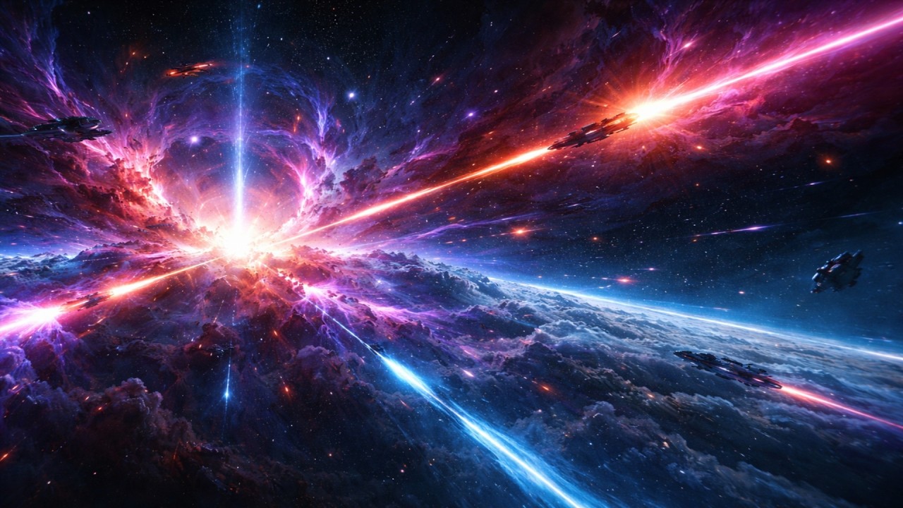 LECTURA PARA DORMIR: ¿Y si los Destellos del Universo son Disparos en una Guerra Cósmica?