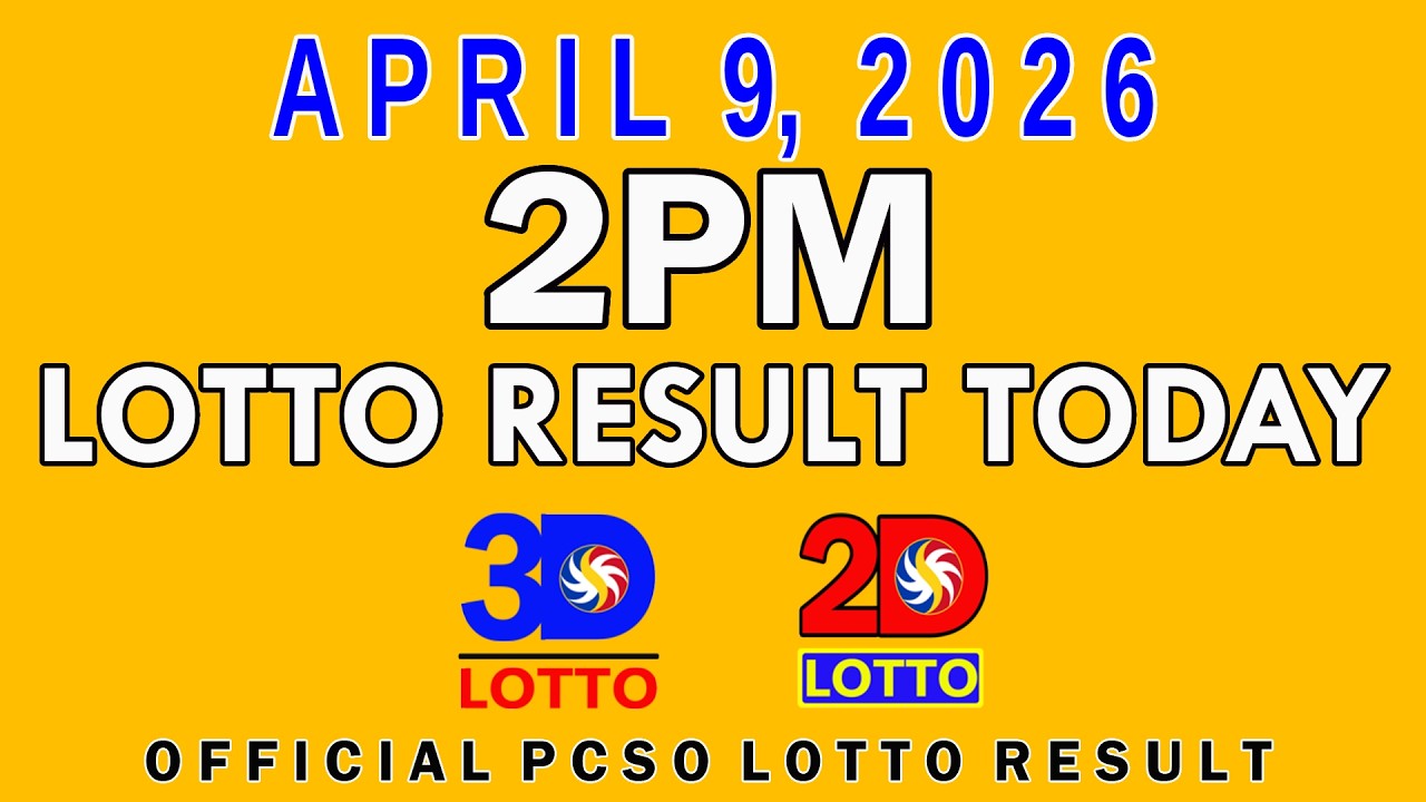 2pm Lotto Result Today April 10 2026 Swertres 3D Lotto Ez2 2D Lotto PCSO