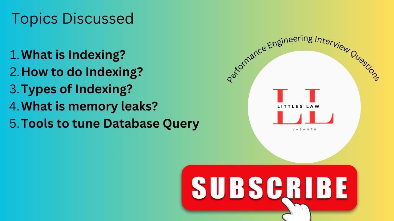 Performance Engineering FAQs #indexing #databasetuning #performanceengineering #littleslaw
