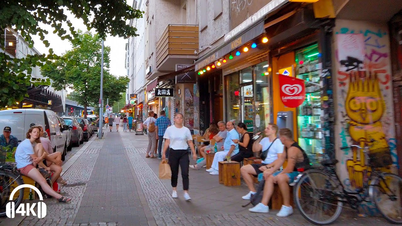 Berlin Cycling Kreuzberg, How to enjoy Summer day 2020 [4K] Soundscape