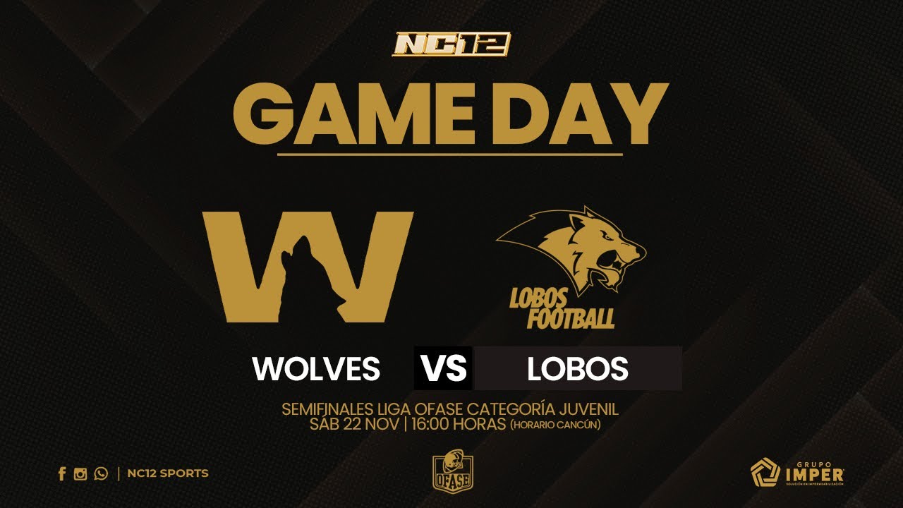 LIGA OFASE WOLVES VS LOBOS CAT JUVENIL