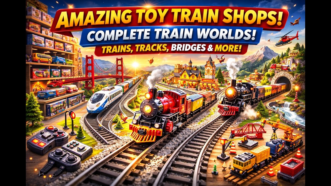 🚂🛍️ Exploring Shops That Sell Toy Trains | Mini Trains, Bridges & Remote Sets! 🛍️🚂