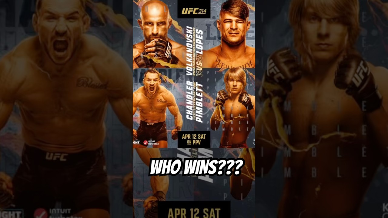 UFC 314 Official Prediction & Picks: Volk vs Lopes & Paddy The Baddy vs Michael Chandler!! #ufc