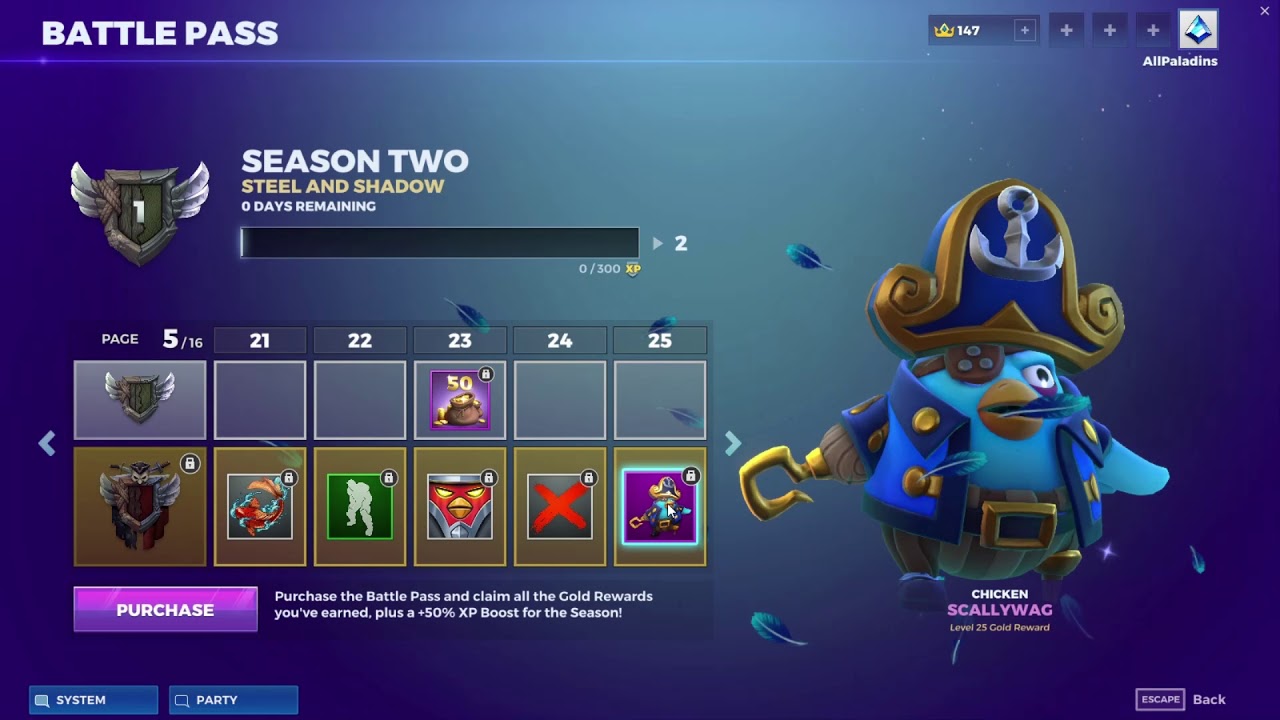 Realm Royale Steel and Shadow Battle Pass 2 All Items, All Levels, Free and Paid Path