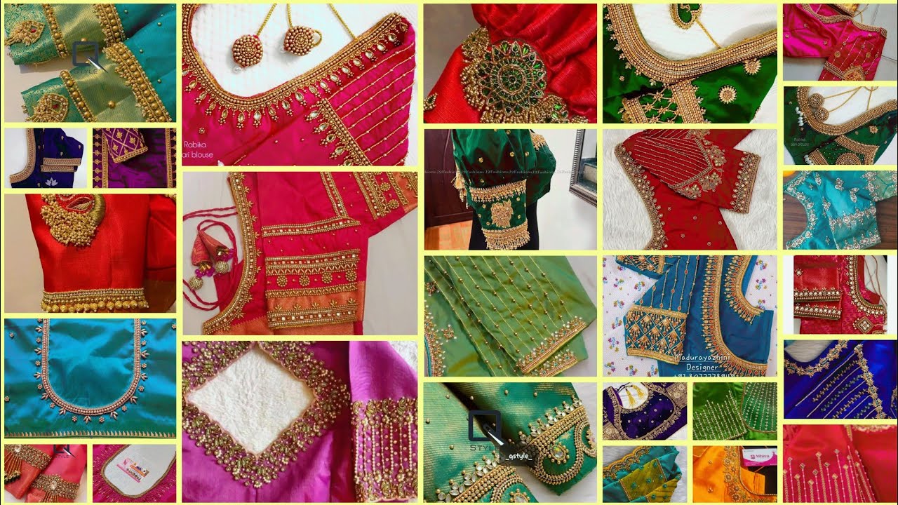 50 Stunning Bridal Blouse Designs | Latest Maggam Work Blouse Design | bridal blouse / sanvifashion 