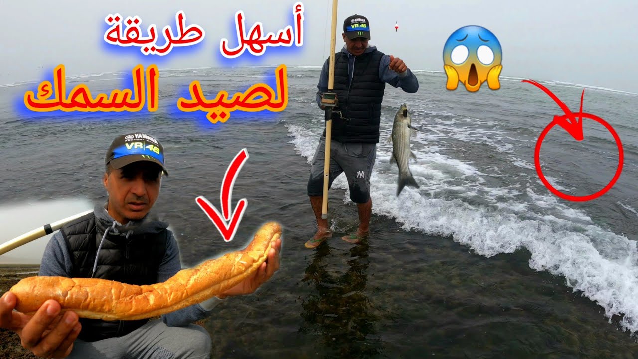 تحدي الصيد:يوم كامل في البحر🌊 صيد سمك البوري🎣 بطريقة عجيبة😱🦞