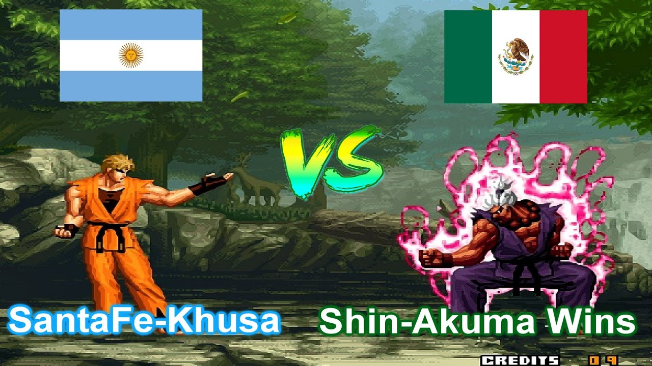 SNK vs. Capcom - SVC Chaos Super Plus - SantaFe-Khusa vs Shin-Akuma Wins FT5