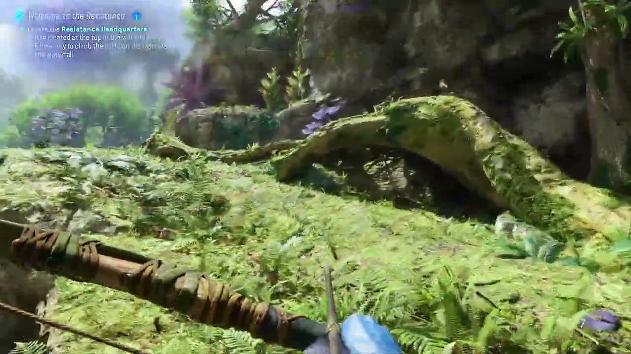 Locate the Resistance Headquarters at the top of the waterfall | Avatar Frontiers of Pandora