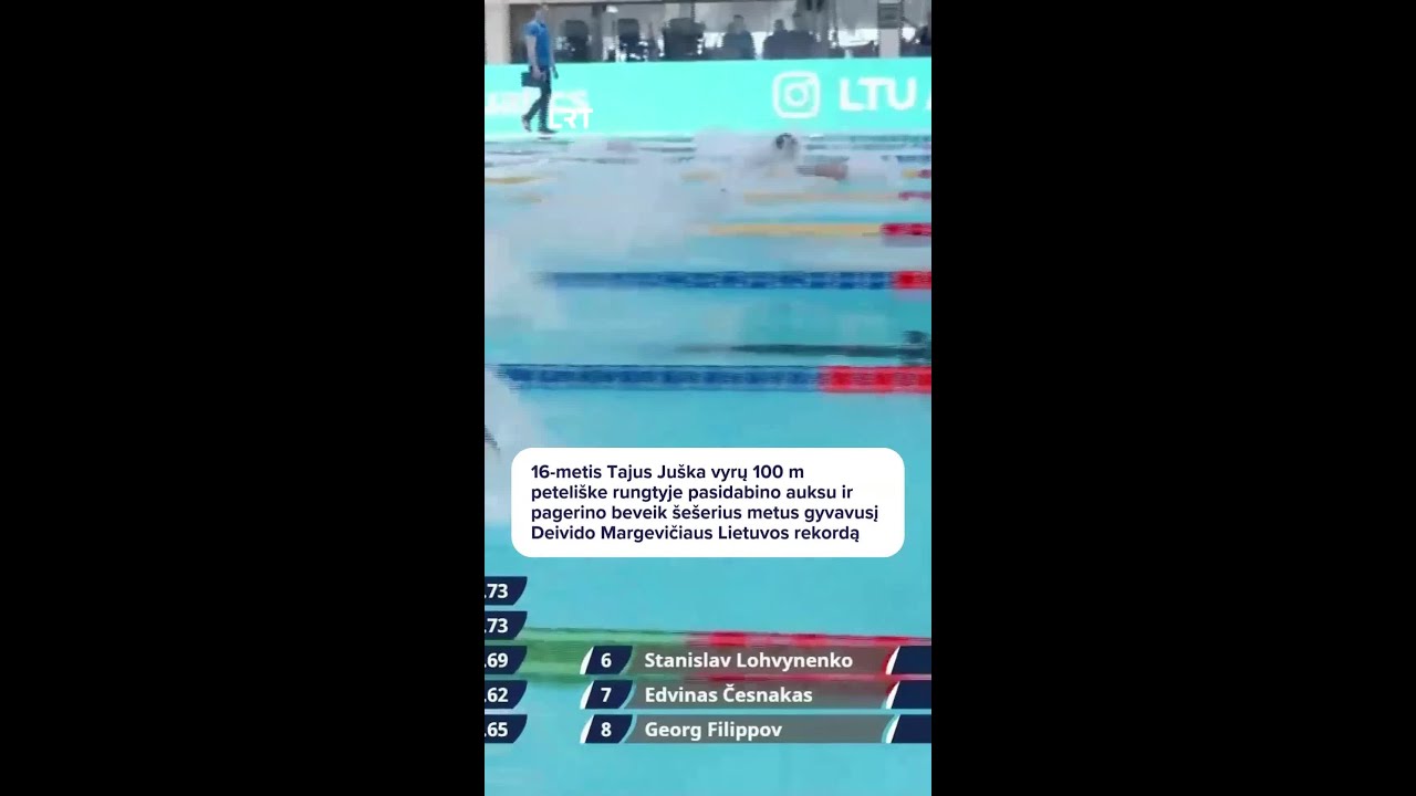 Lietuvos plaukimo talentas Ju&scaron;ka nenustoja žibėti &ndash; pagerino Lietuvos rekordą