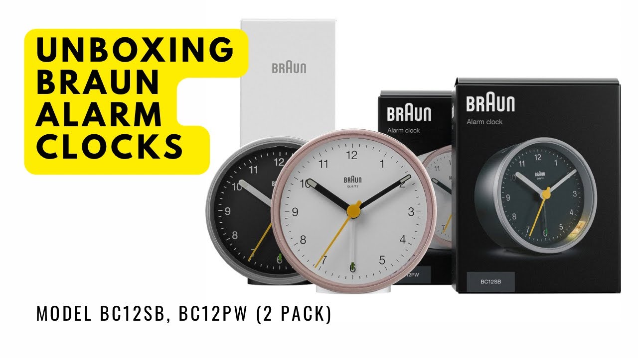 Unboxing Braun alarm clock bundle Model BC12SB, BC12PW (2 Pack)