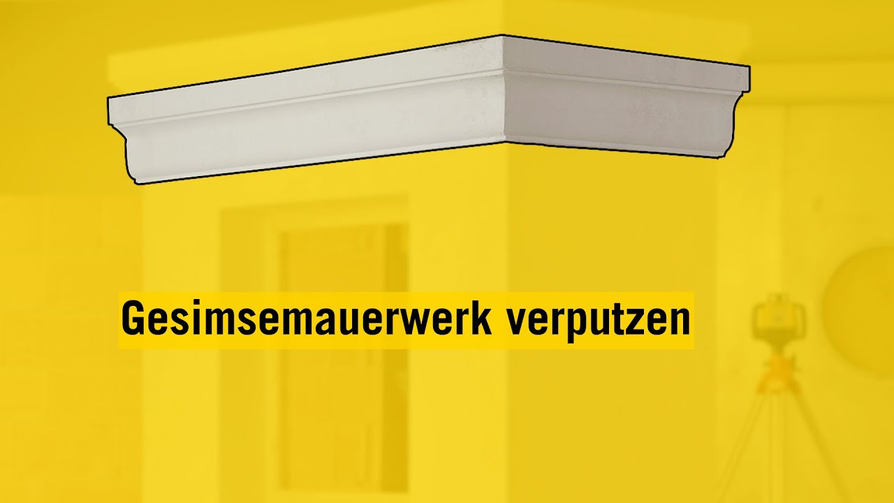 Verputzen - Gesimsemauerwerk verputzen