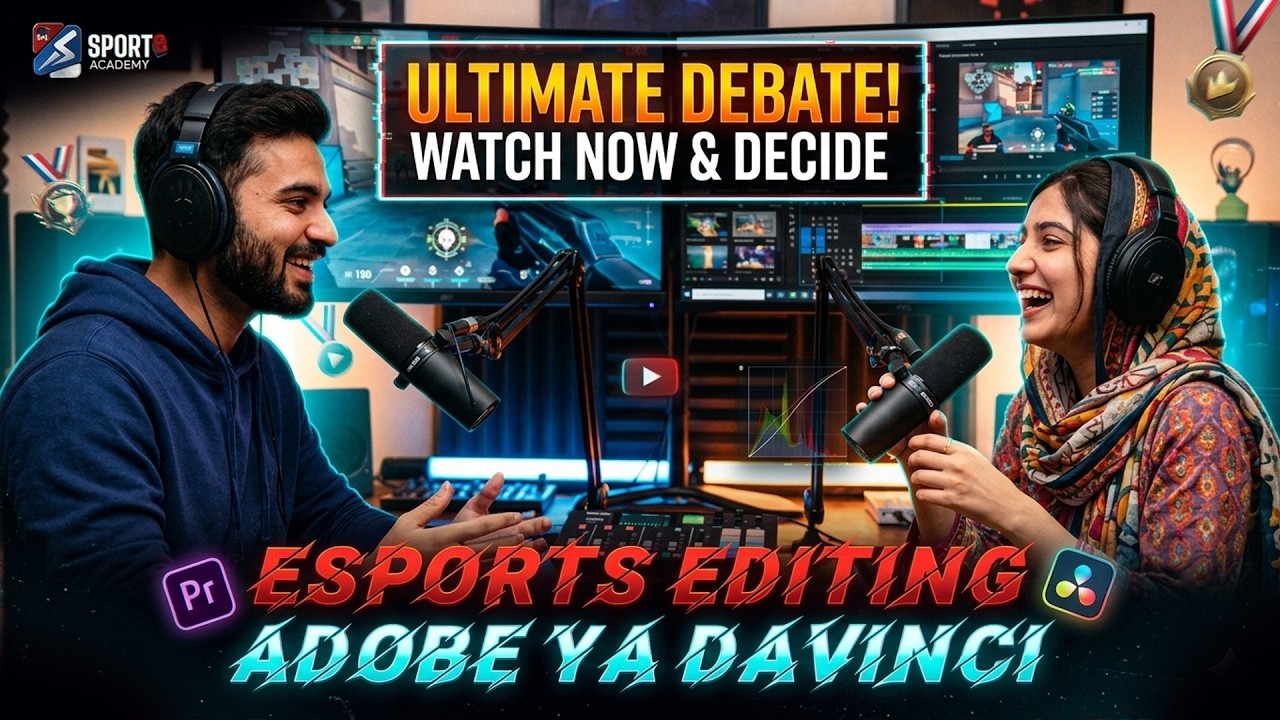 Esports Editing Adobe ya DaVinci | Sporte Academy