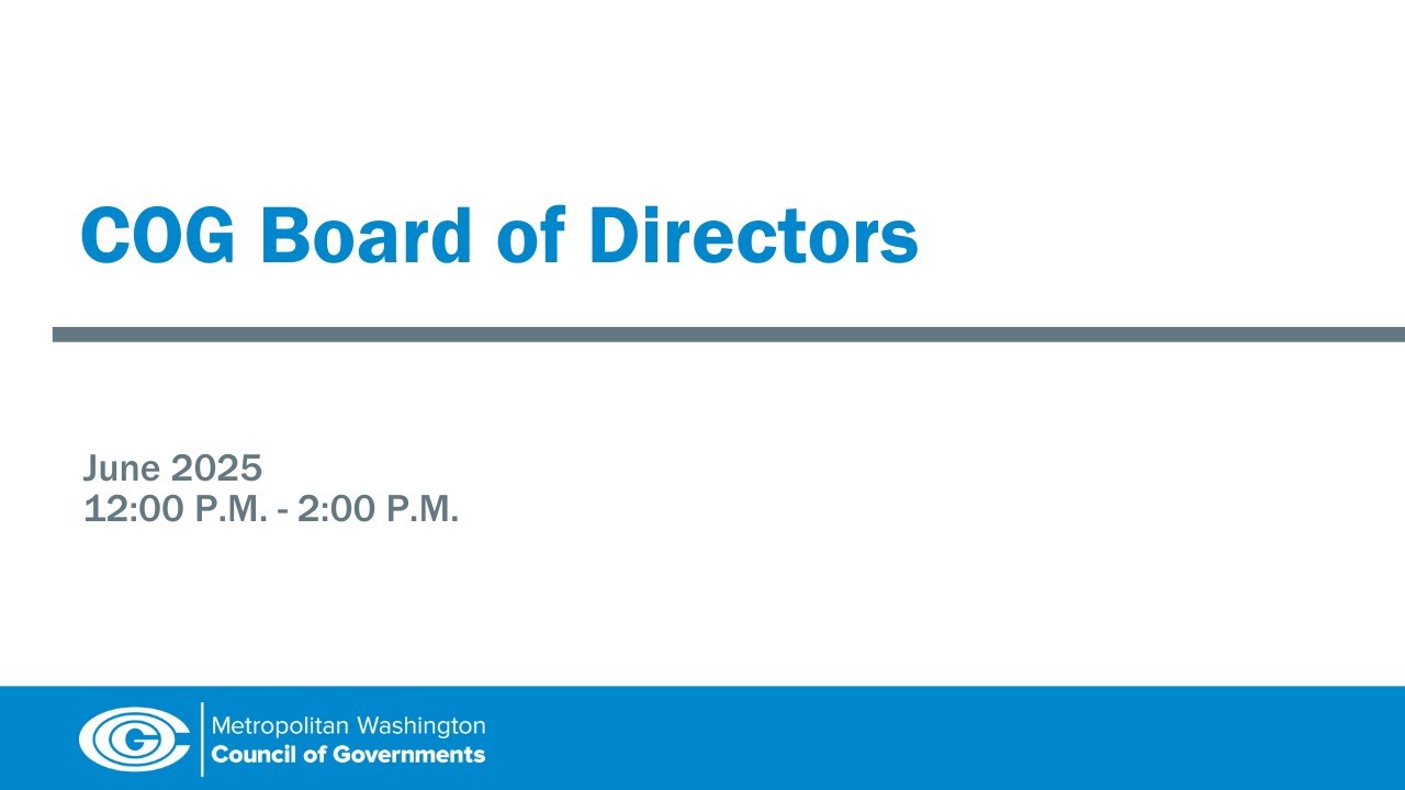 June 2025 COG Board of Directors