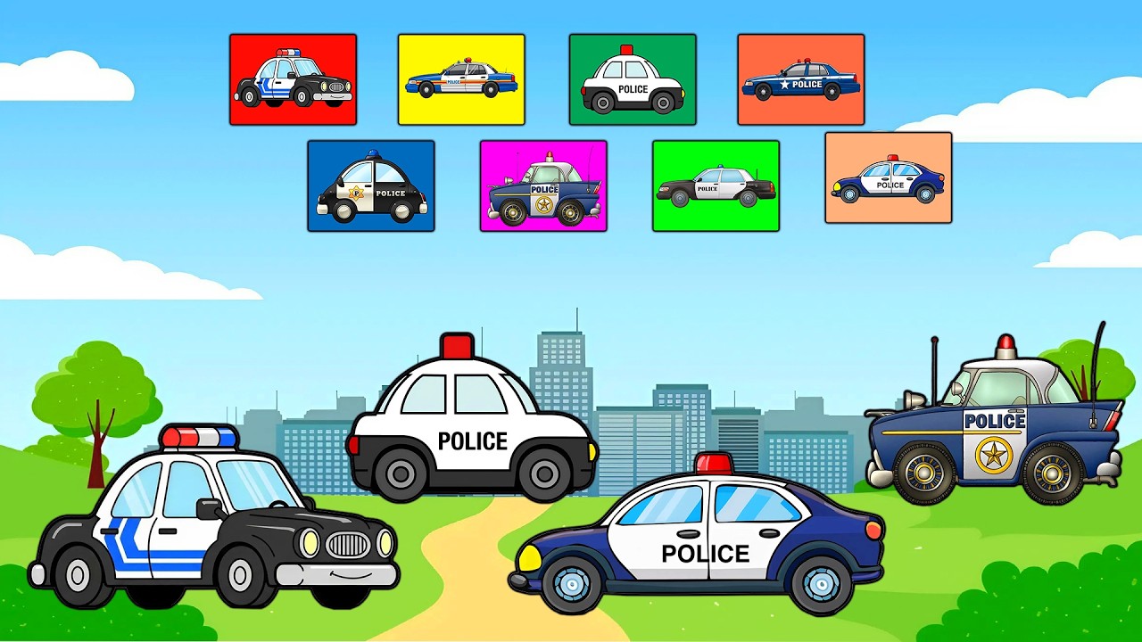 Police Car Fun: Can You Match the Right Car to the Right Place? 🚔🔍 | Police Funny Animation