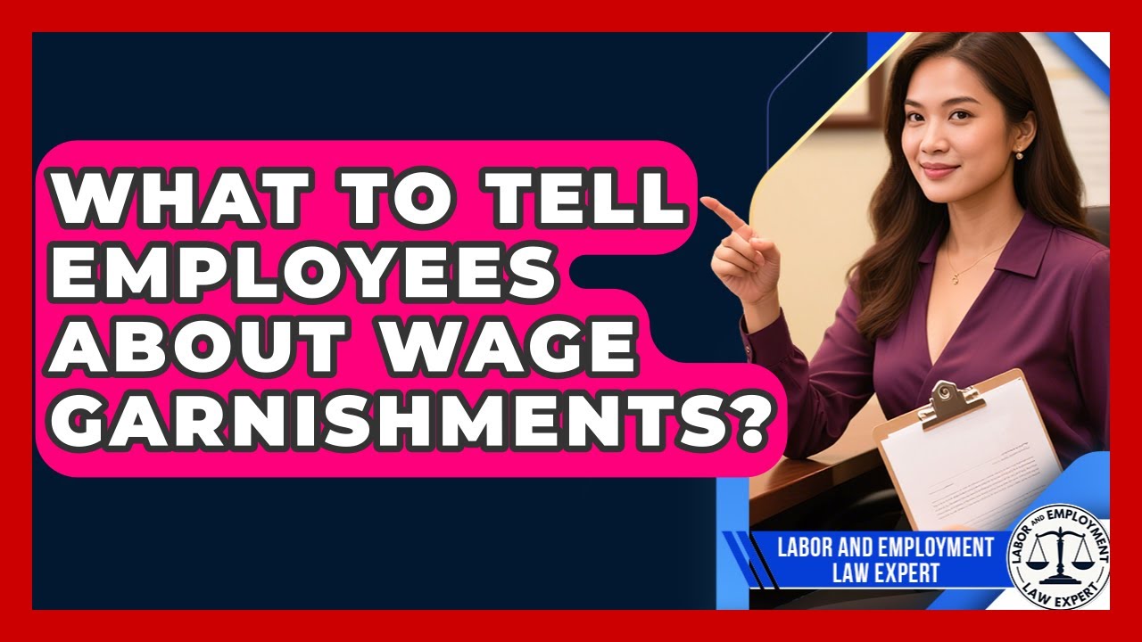 What To Tell Employees About Wage Garnishments? - Labor and Employment Law Expert