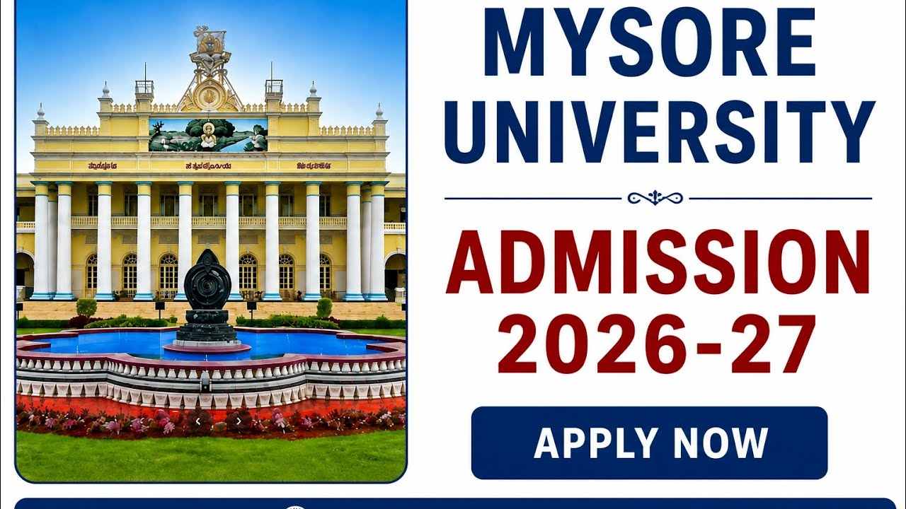 UNIVERSITY OF MYSORE PG ADMISSION 2026-27 UPDATES