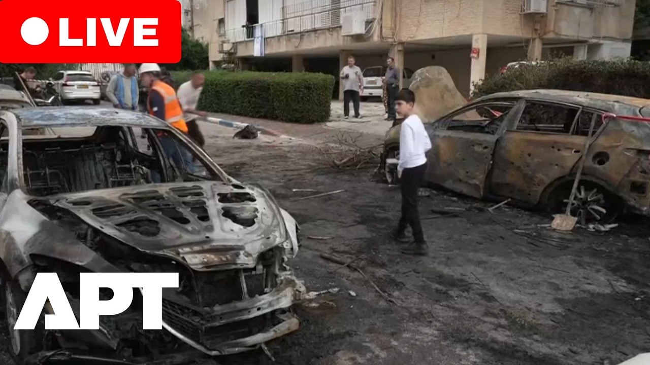 LIVE | Aftermath of Missile Strike in Petah Tikva as Damage and Debris Fill Streets | APT