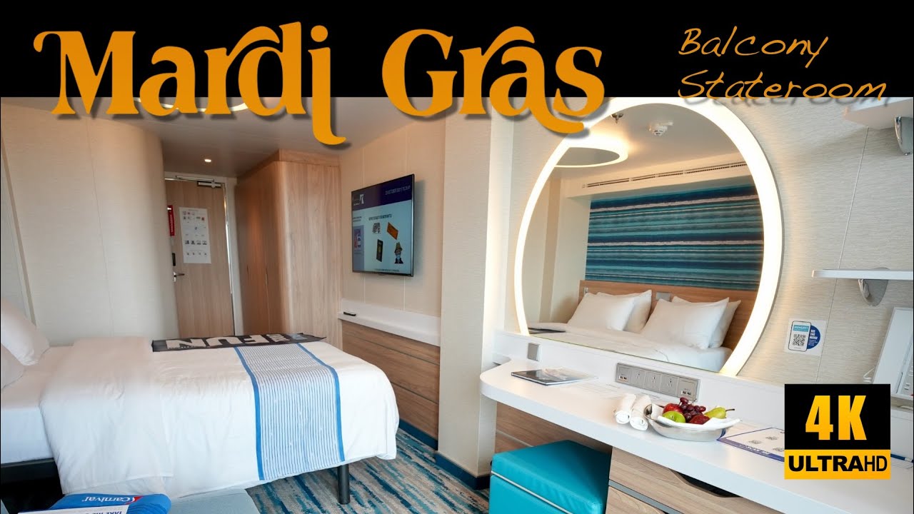Standard Balcony Stateroom Review | Carnival Mardi Gras | 4K