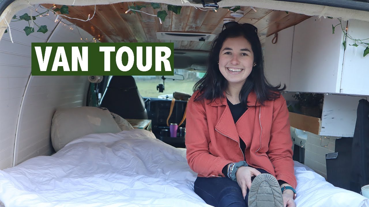 SELF CONVERTED CAMPER VAN DIY | CHEVY EXPRESS VAN TOUR | FULL TIME VANLIFE