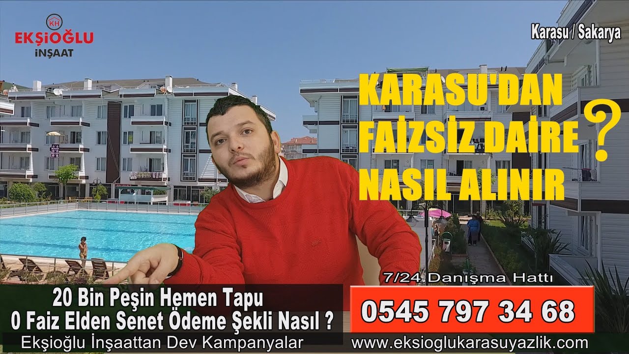 Karasu Evleri. Ekşioğlu İnşaat. Senetle Nasıl Daire Alınır?  Karasu Satılık Yazlık.
