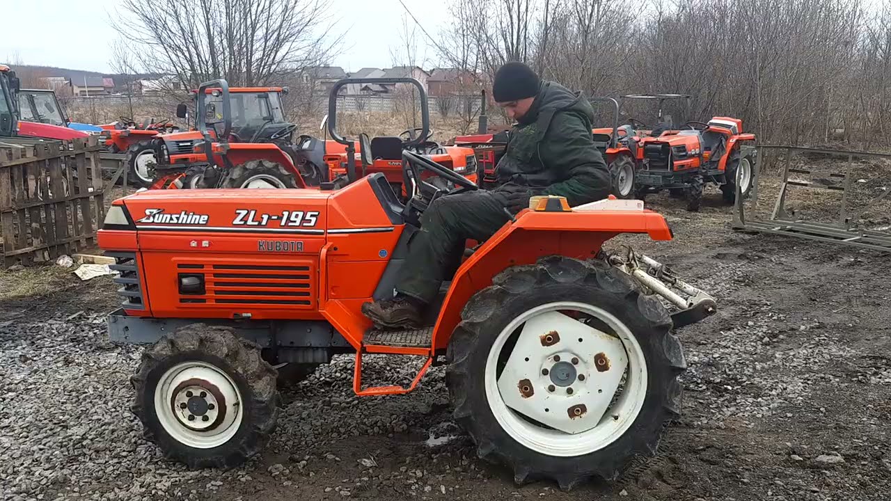 Чіпаємо грунтофрезу Розворот на місці БУ мінітрактор Kubota ZL1-195