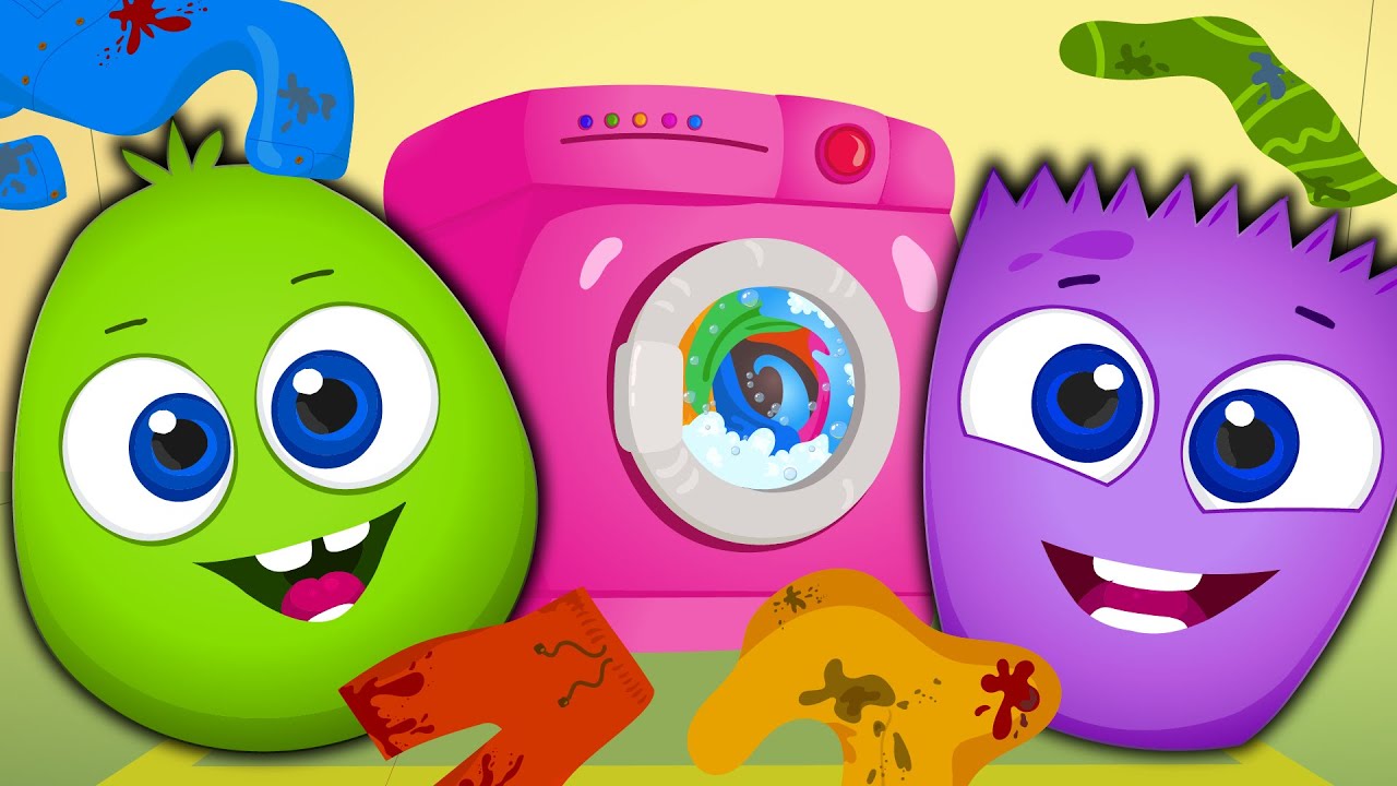 ¡Sucio y Limpio! Descubre las Formas con Op y Bob | Dibujos Animados Educativos