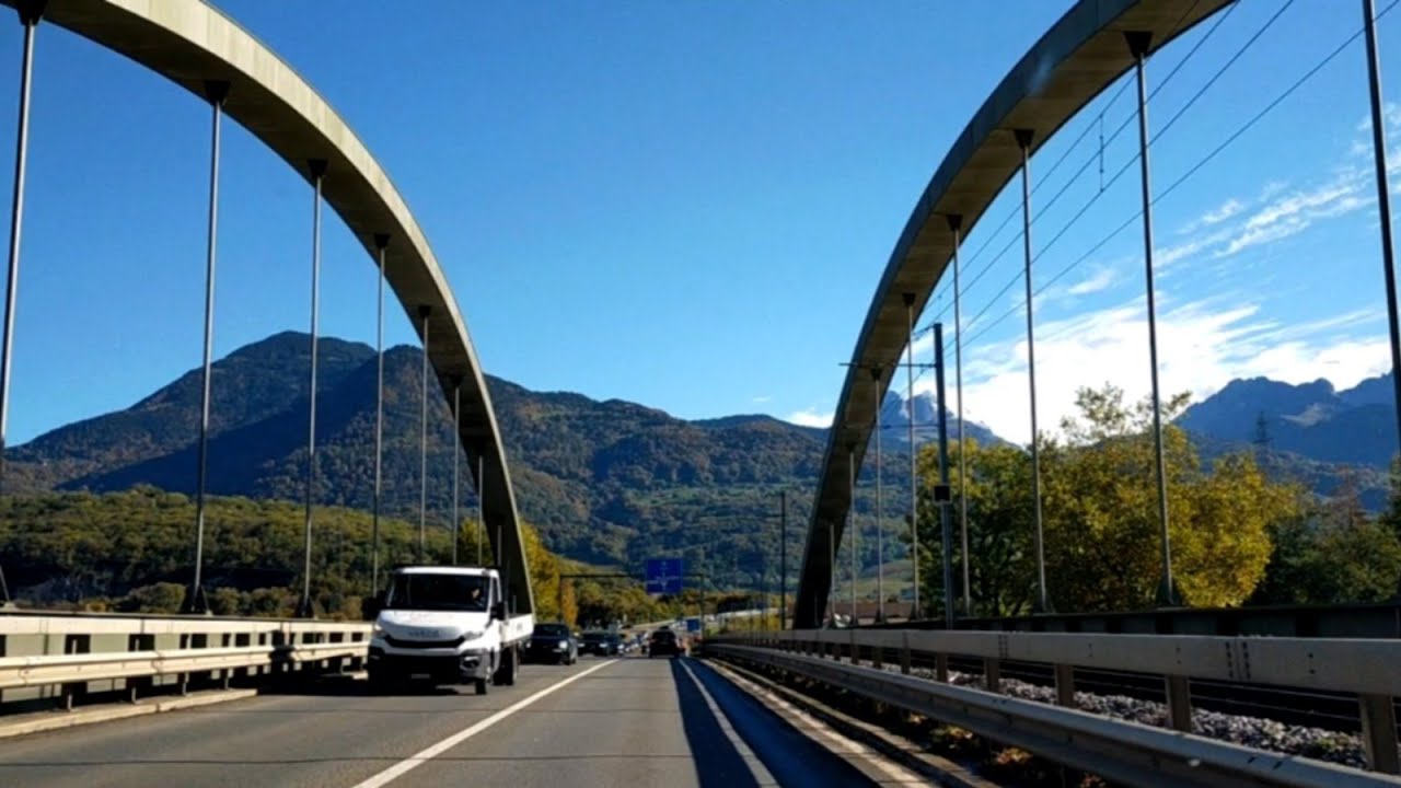 Driving in Switzerland: Choëx - Monthey - Collombey