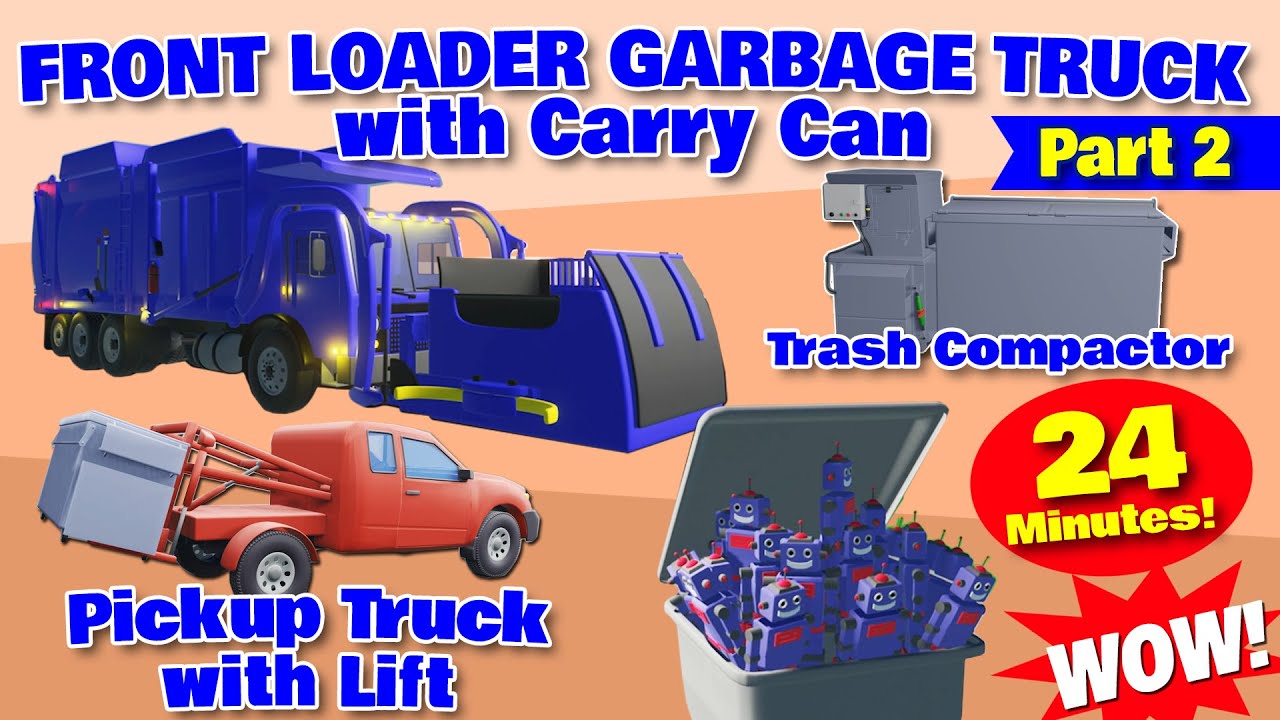 Front Loader Garbage Truck in Our Learning Neighborhood - Part 2