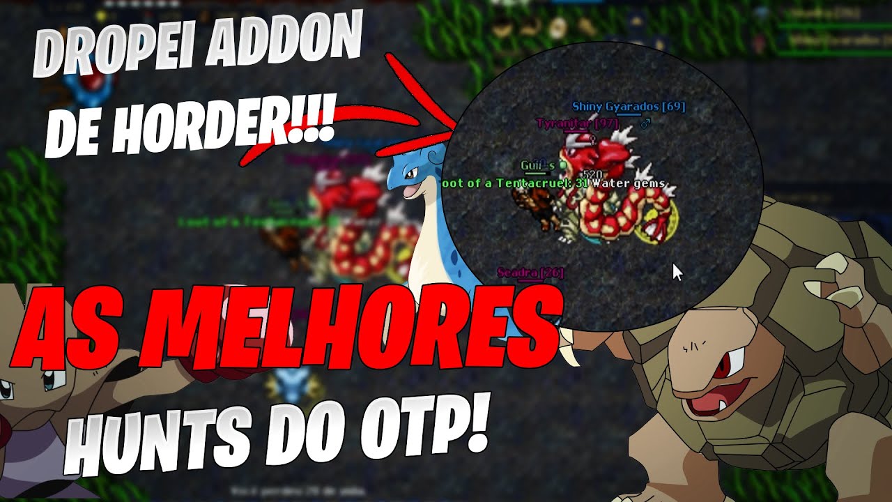 AS MELHORES HUNTS PARA UP NO OTPOKEMON - DROPAMOS 1 ADDON DE HORDER LEADER! - OTPOKEMON -