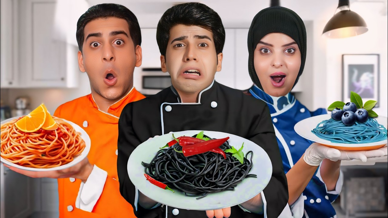 تحدي أندومي نودلز كوري حار 🌶 بجميع الألوان ( العقاب !؟... 🔥)
