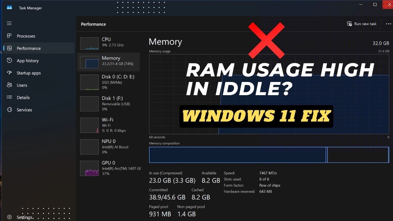 How to Fix Windows 11 High RAM Usage While Idle (2026 Update)