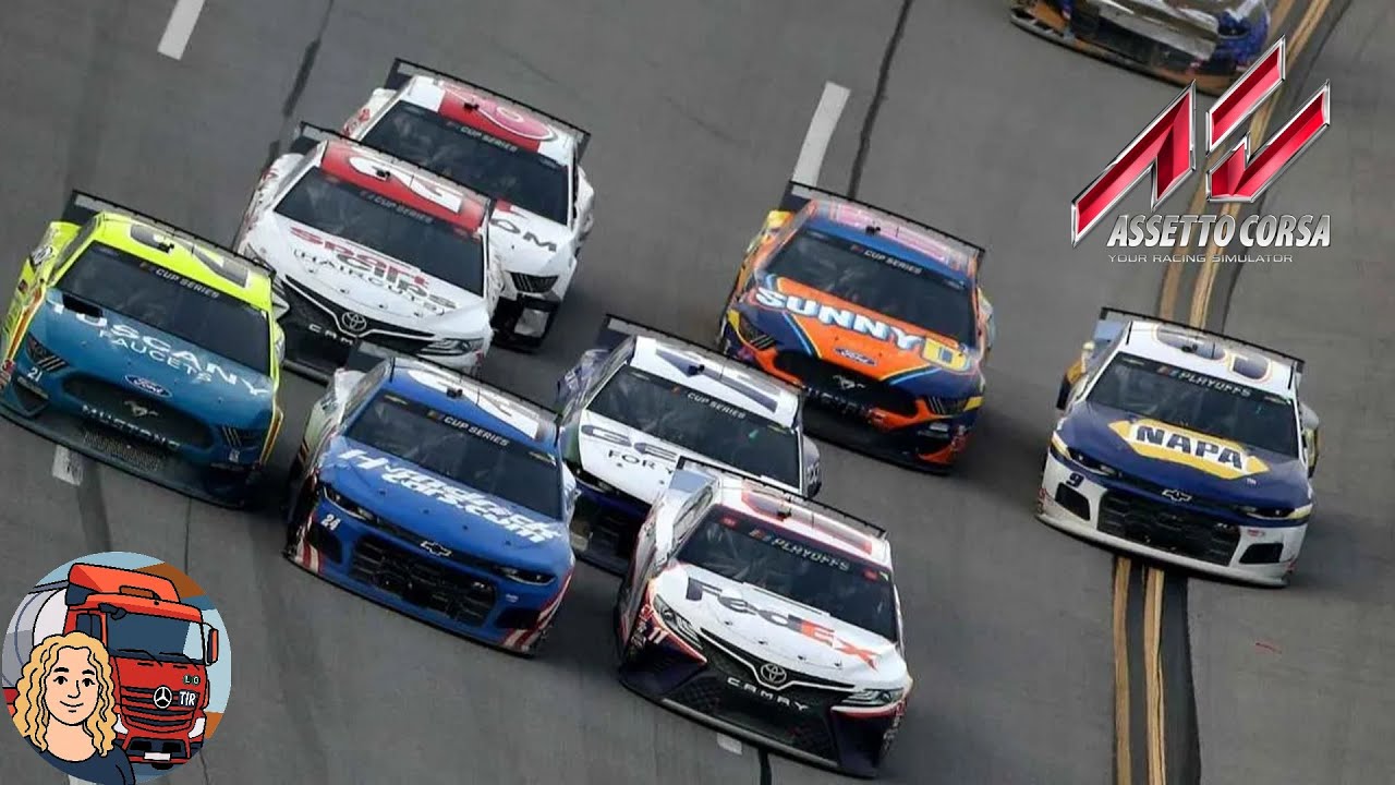 Assetto Corsa Stock Car Nascar 2025 Test Race Talladega Superspeedway, Lincoln, Alabama Gameplay ITA