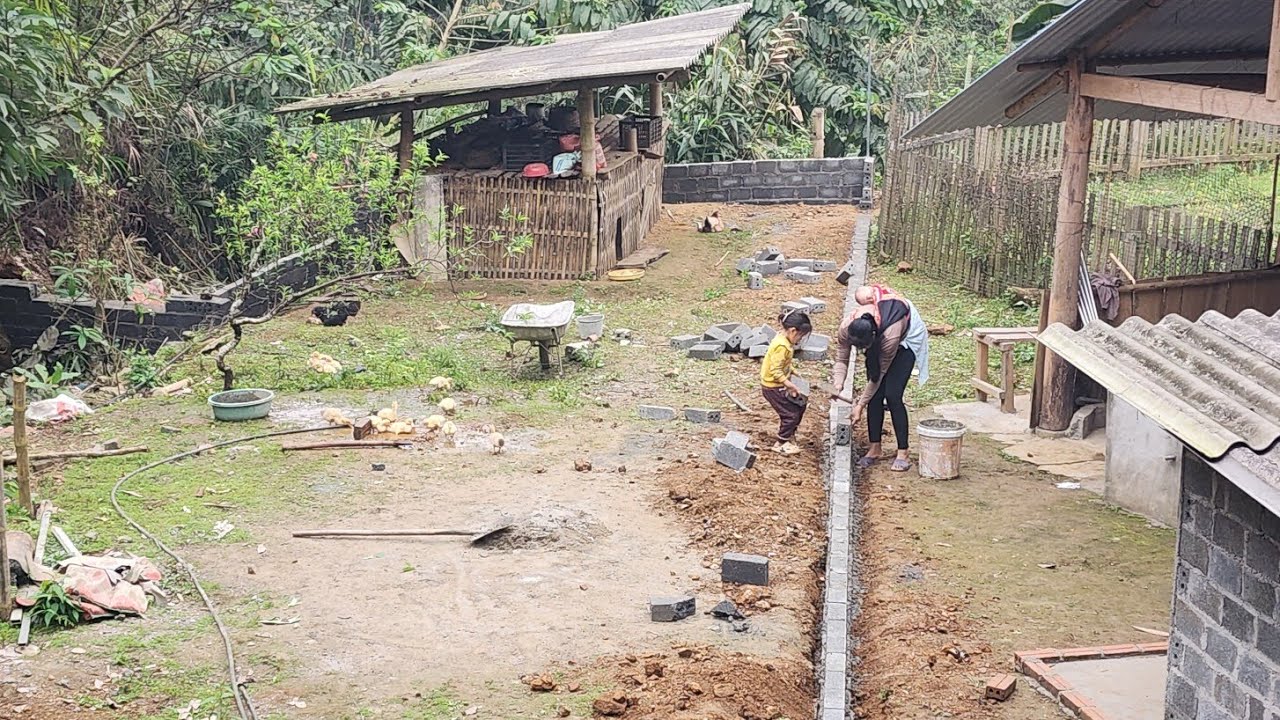 Building a fence to separate the farm. And the journey of building the farm.
