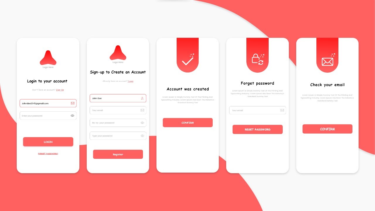 Login and Sign Page Design | Adobe XD | Interaction Design | UI / UX Design