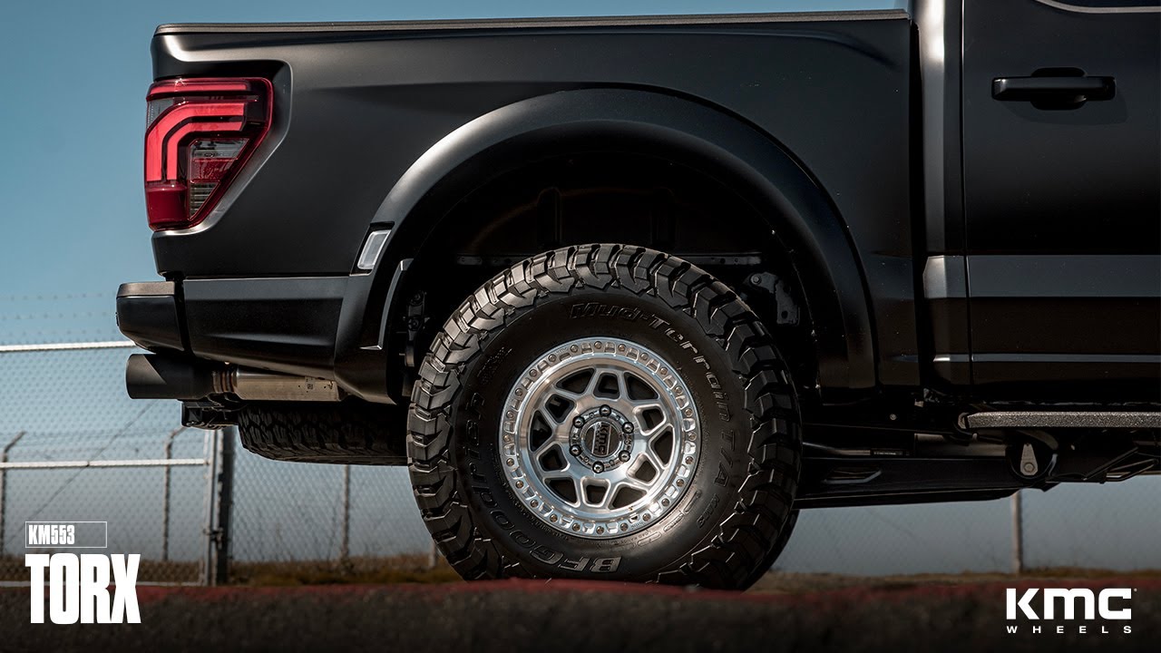 KMC Torx KM553 17x8.5 | Gloss Silver Machined | Ford F150 Raptor