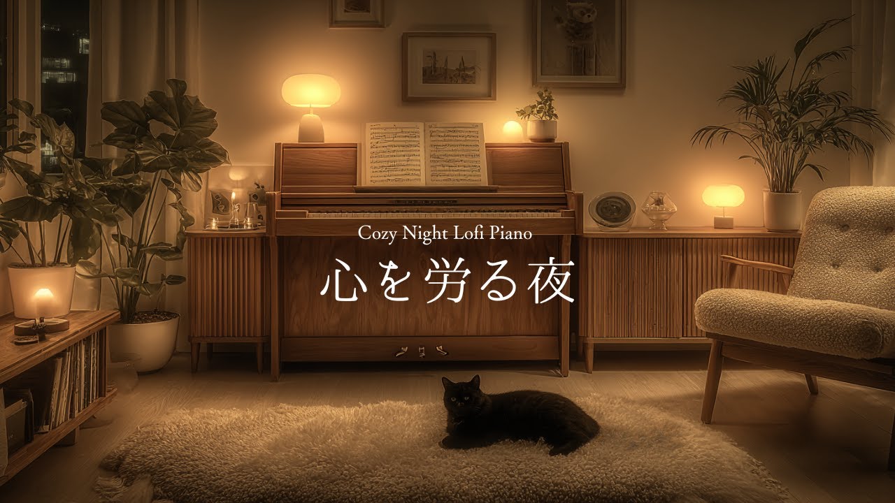 【夜の癒しBGM】心を労る夜｜Cozy Night Lofi Piano 🌙 | A Gentle Night for next week