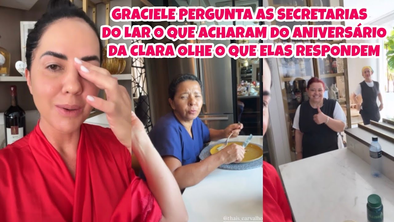GRACIELE ALMOÇA COM A BABÁ DA CLARA E PERGUNTA SE ELA GOSTOU DO ANIVERSÁRIO #gracielelacerda 