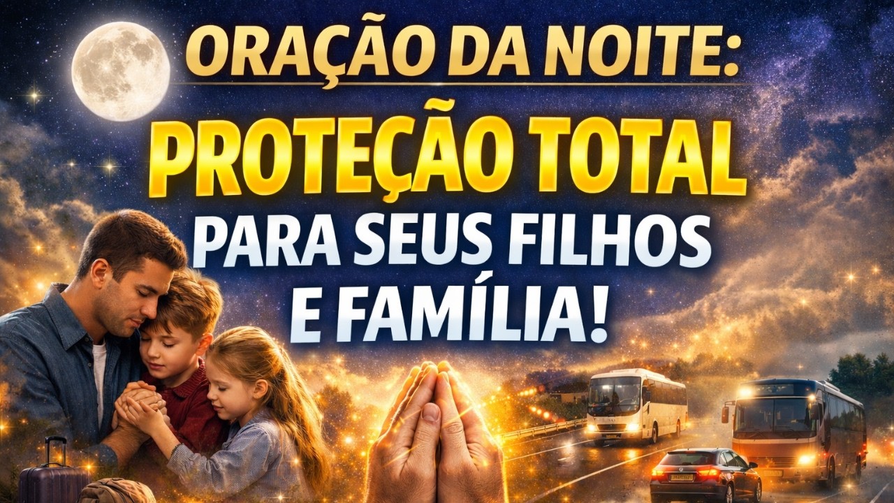 ORAÇÃO DA NOITE: PROTEÇÃO TOTAL PARA SEUS FILHOS E FAMÍLIA!