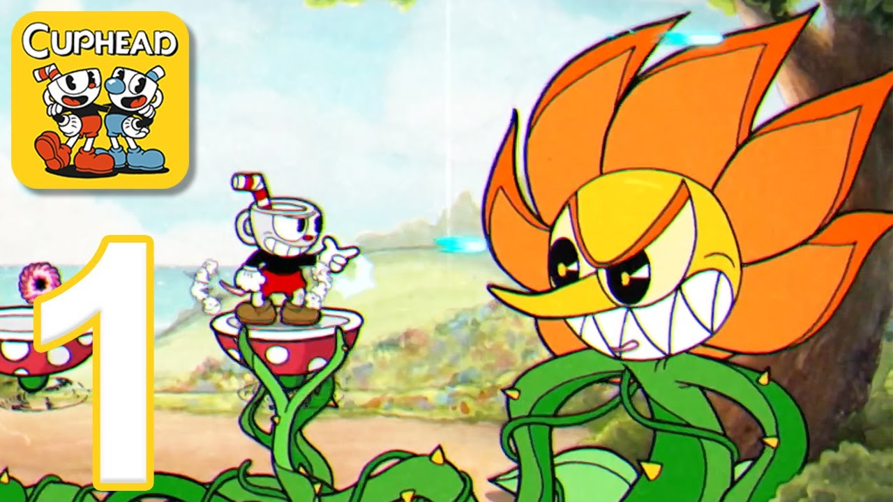 Cuphead - Gameplay Walkthrough Part 1 - World 1 Completed (PS4 Pro)