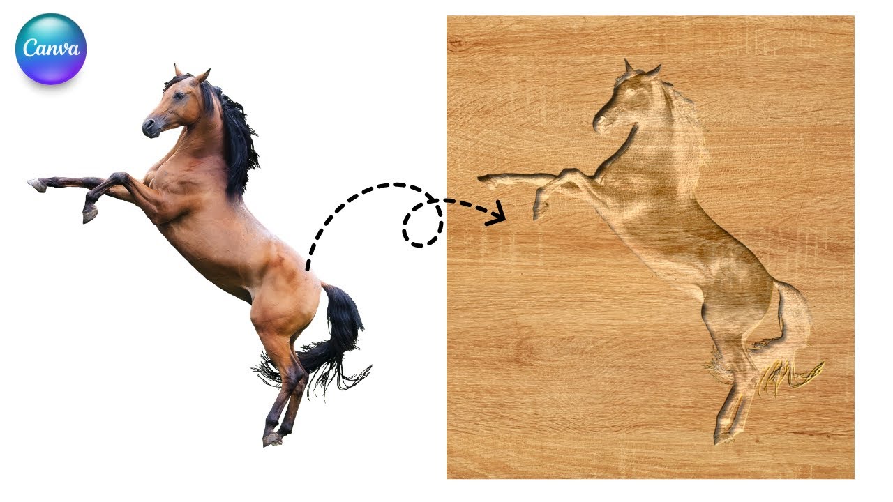 Canva Tutorial Photo Manipulation 3D Wood Carving Effect