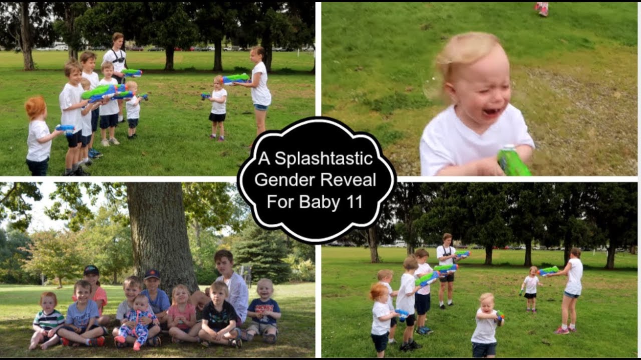 A SPLASHTASTIC GENDER REVEAL | HILARIOUS | Large Family of 13