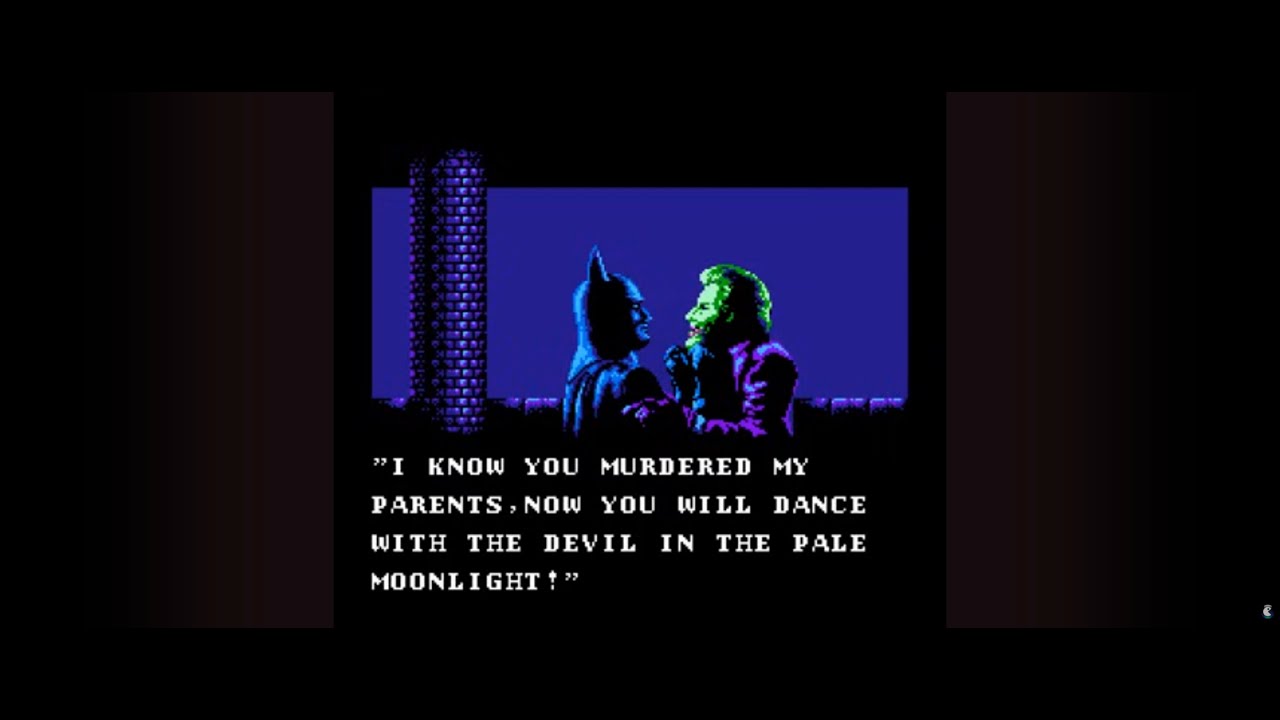DC Batman Ending NES 1989 Michael Keaton Defeat Jack Nicholson Dead and Batman Defeat Joker Dead