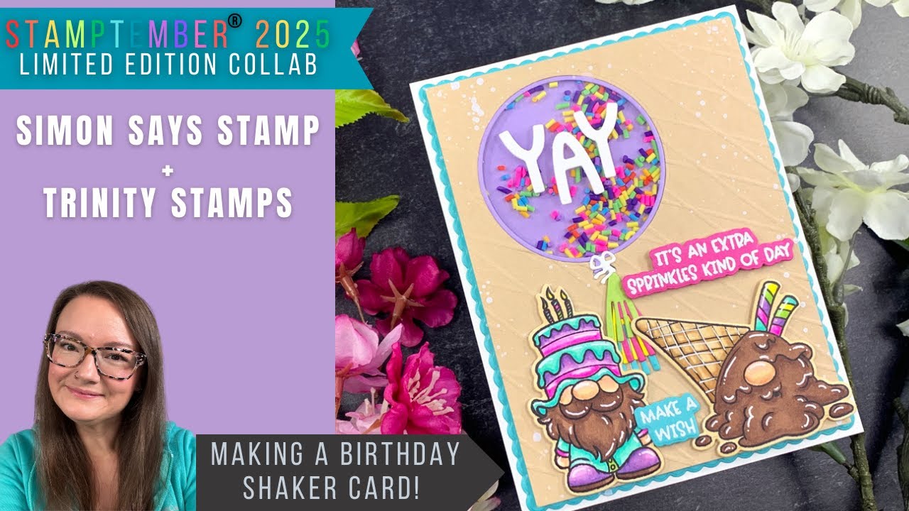 STAMPtember® 2025 Trinity Stamps | Birthday Shaker Card