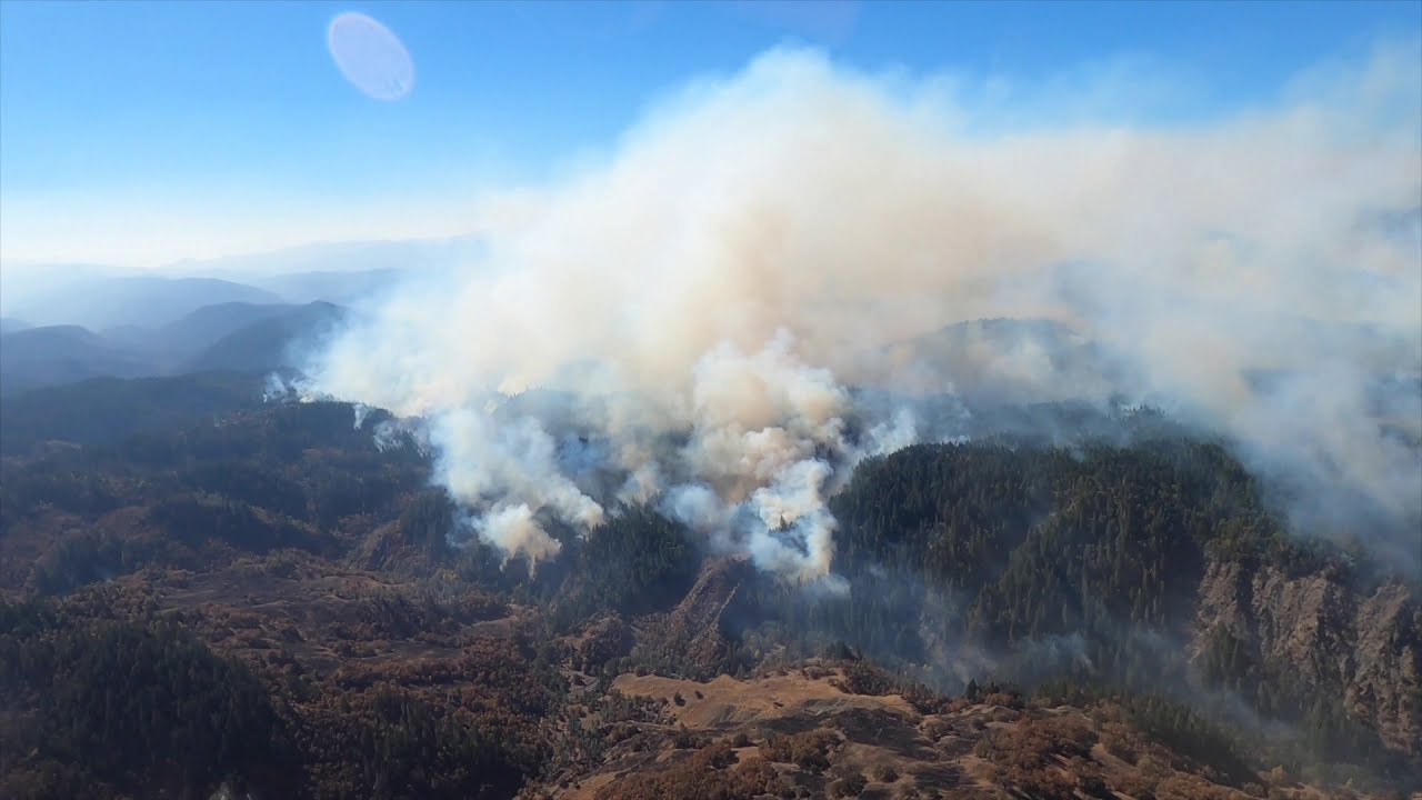 Overflight of the active fire area  - August Complex - NW Zone - 11:00 AM, October 15, 2020