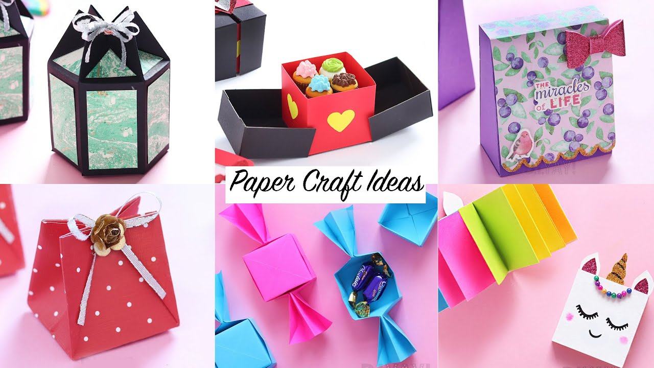 6 Easy Paper Craft Ideas | Crafts with Paper | DIY